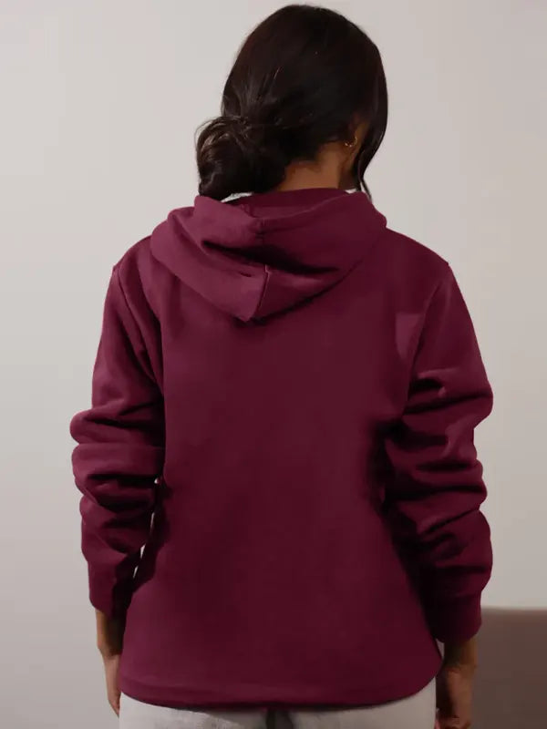Sienna Grant Women's Burgundy Pullover Hoodie