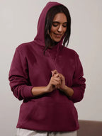 Sienna Grant Women's Burgundy Pullover Hoodie
