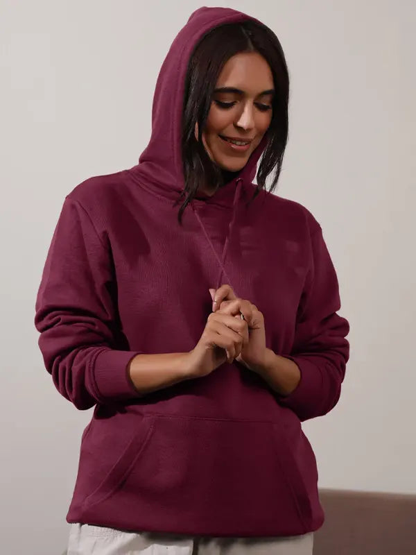 Sienna Grant Women's Burgundy Pullover Hoodie