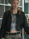 Sophie Turner Steal S01 Black Leather Jacket