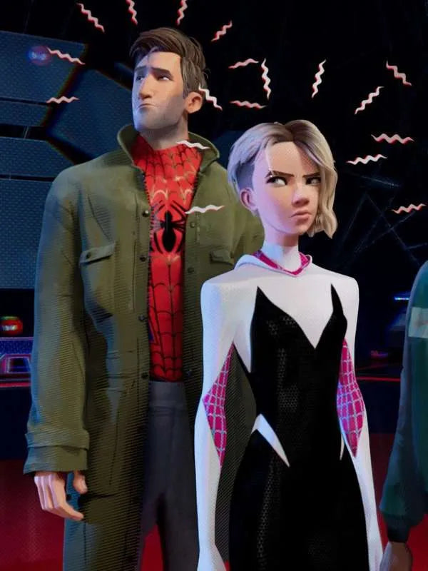  Spider-Man Across the Spider-Verse 2023 Peter B. Parker Cotton Green Coat
