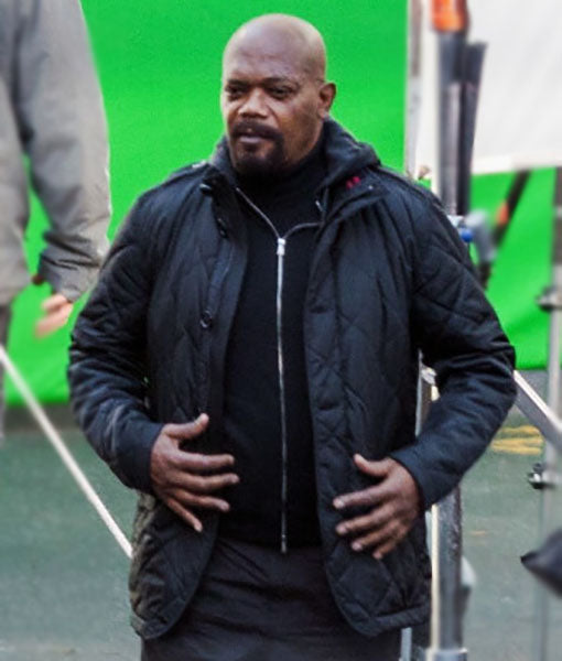 
 Nick Fury Spider-Man: No Way Home Black Jacket
