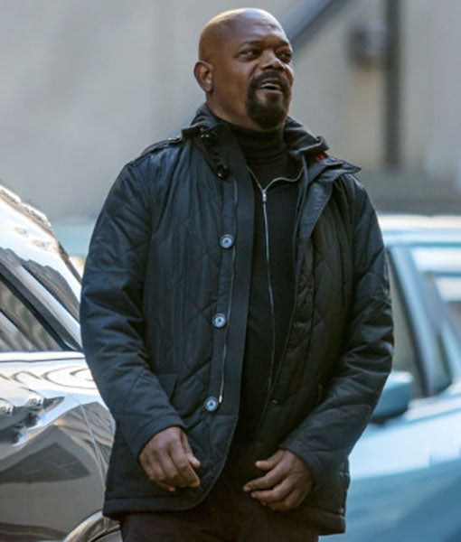 
 Nick Fury Spider-Man: No Way Home Black Jacket
