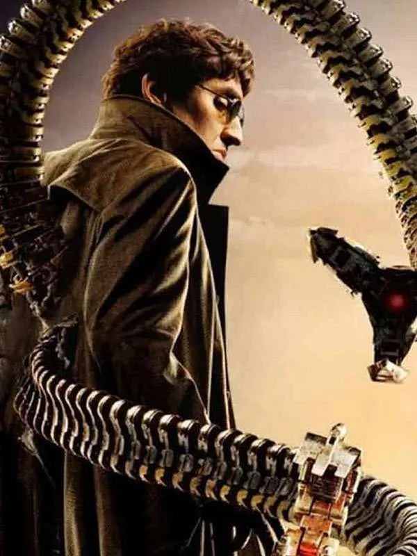 Alfred Molina Spider-Man: No Way Home Black Leather Coat