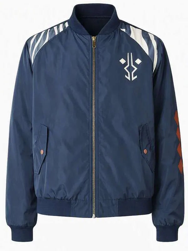 Star Wars Ahsoka Print Blue Bomber Jacket