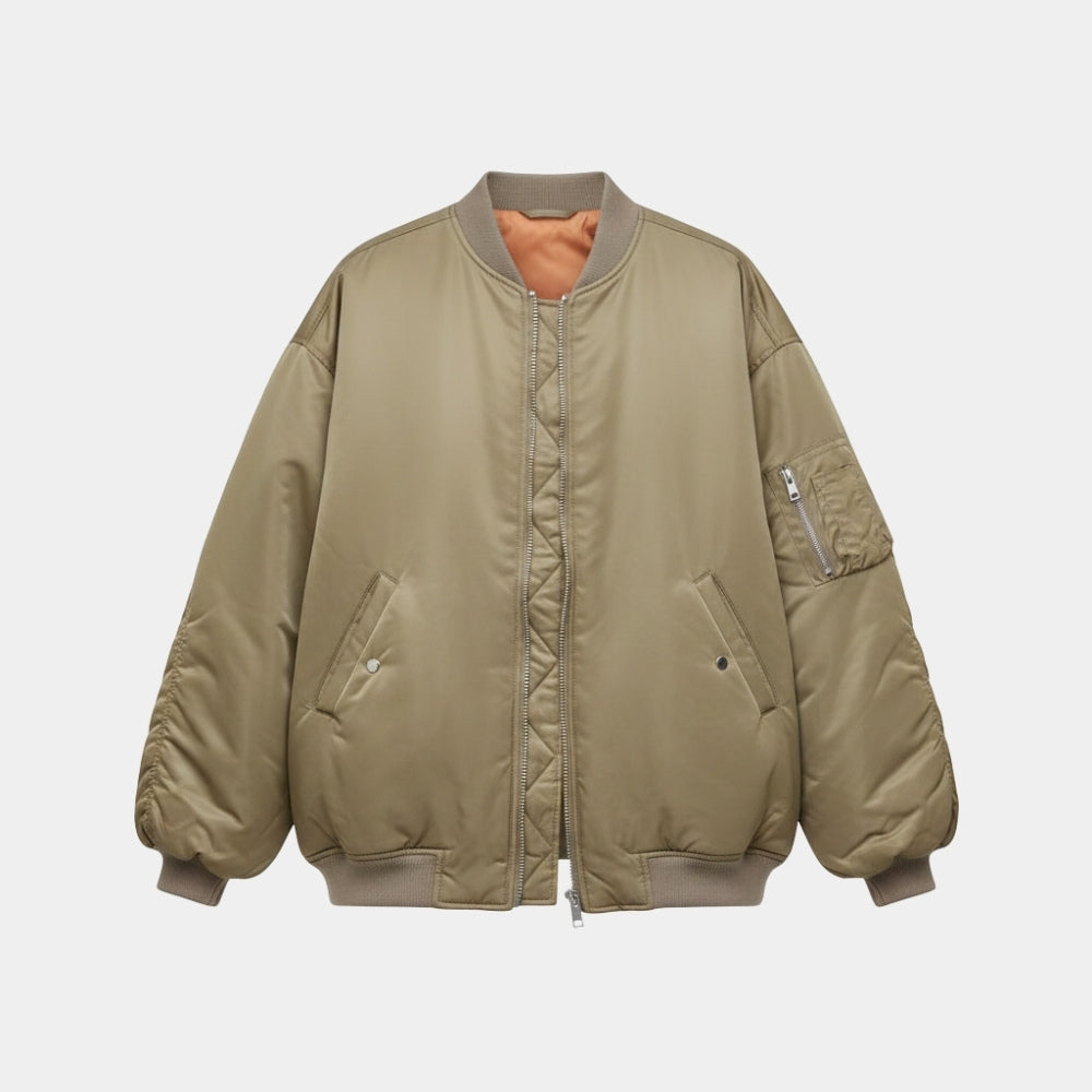 Steal S01 Brown Bomber Jacket
