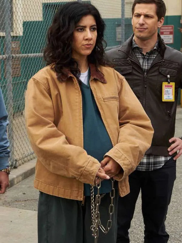 
 Stephanie Beatriz Brooklyn Nine-Nine Beige Cotton Jacket
