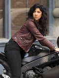 Stephanie Beatriz Brooklyn Nine-Nine Maroon Biker Jacket
