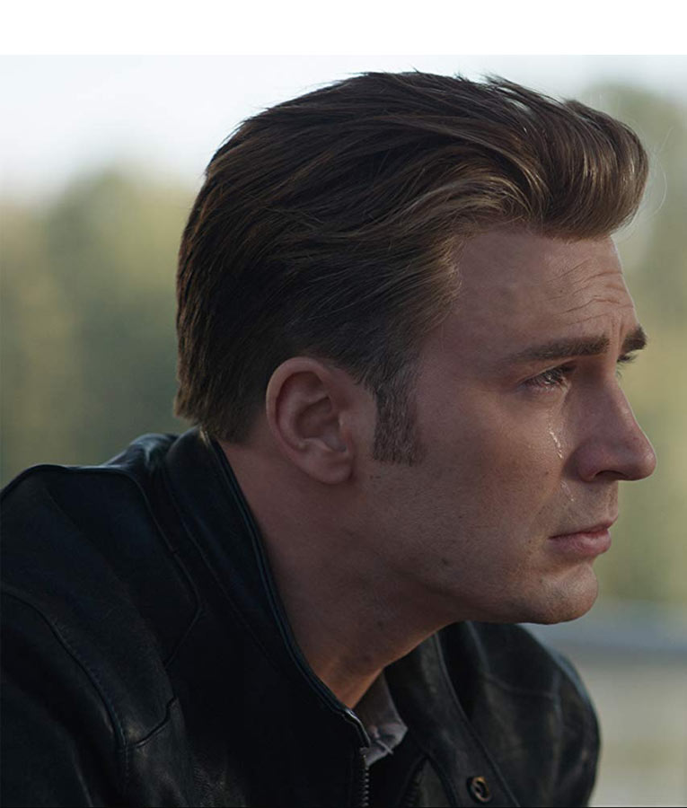 Chris Evans Avengers Endgame Black Leather Jacket
