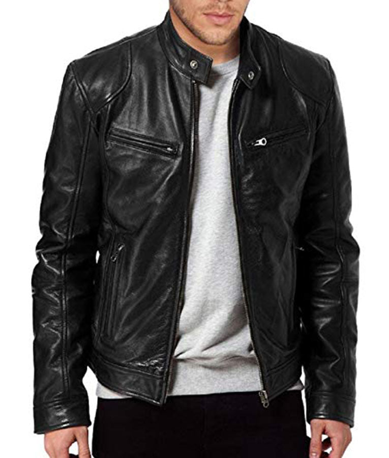 Chris Evans Avengers Endgame Black Leather Jacket

