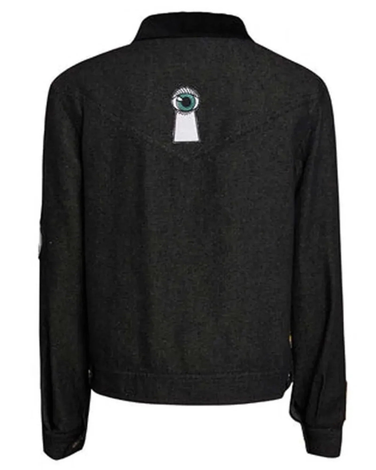 Stranger-Things-S4-Robin-Buckley-Denim-Black-Jacket-Back-View