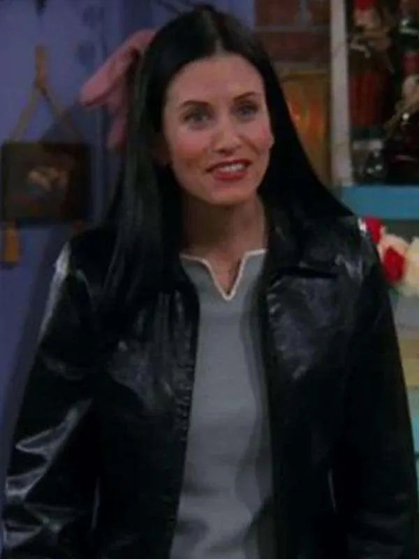 
Monica Geller Friends Black Leather Jacket