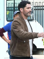 TV Series CIA Tom Ellis Brown Leather Jacket