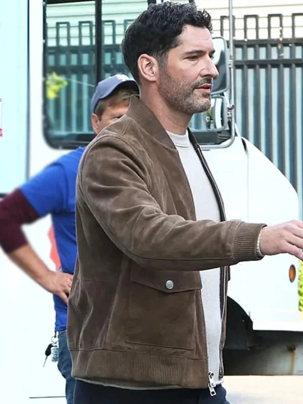 TV Series CIA Tom Ellis Brown Leather Jacket