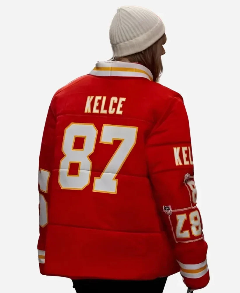 Shop 87 Taylor SWIFT Travis Kelce Puffer Jacket