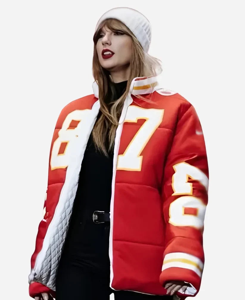 Shop 87 Taylor SWIFT Travis Kelce Puffer Jacket