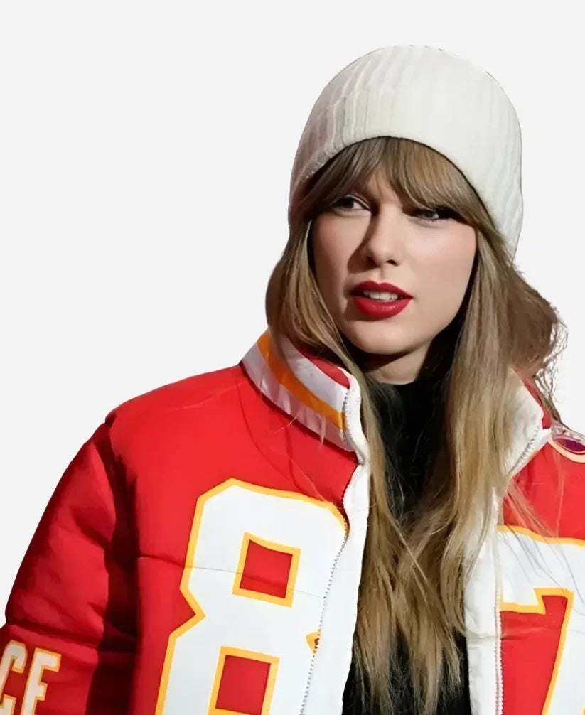 Shop 87 Taylor SWIFT Travis Kelce Puffer Jacket