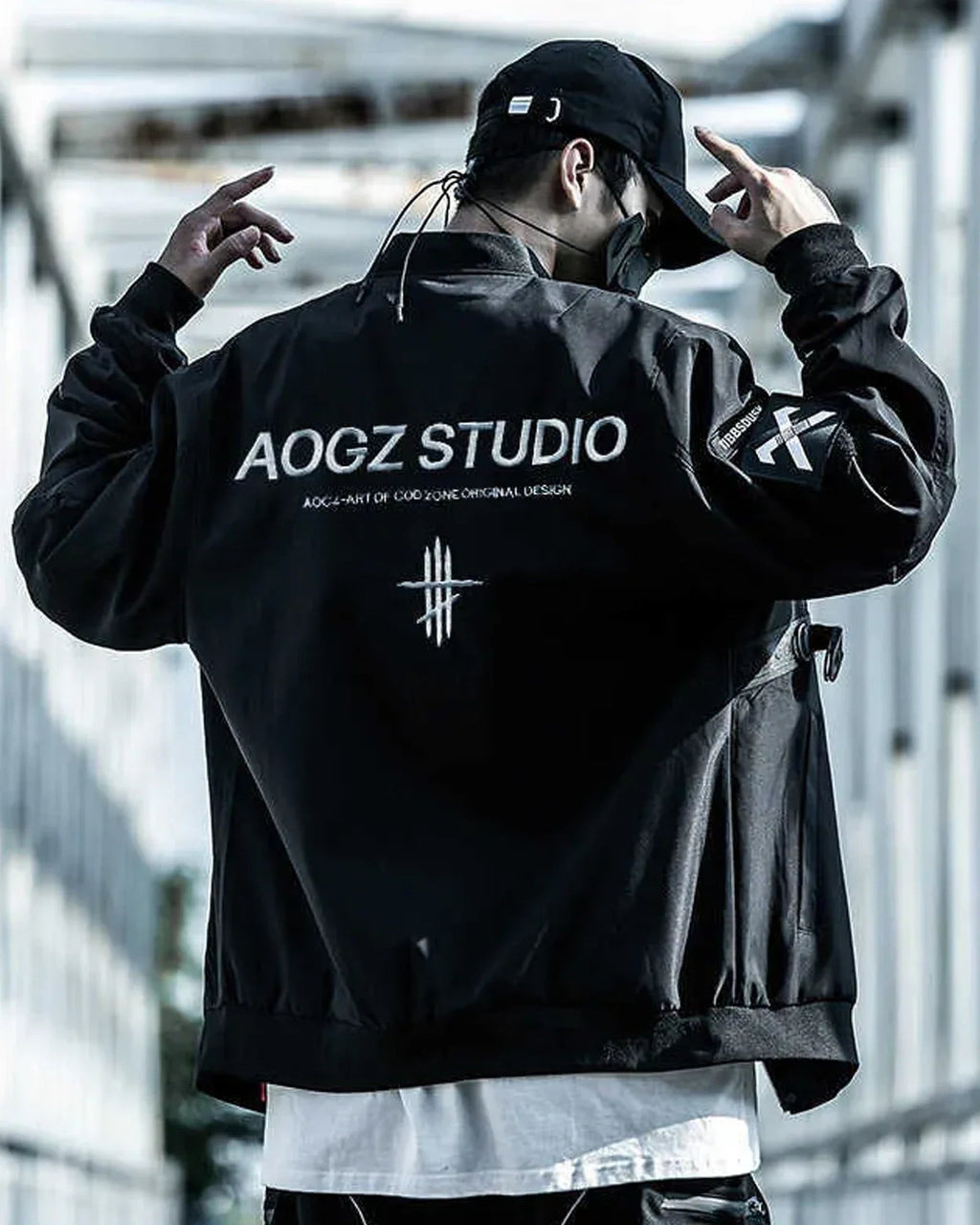 Techwear-Black-Bomber-Jacket