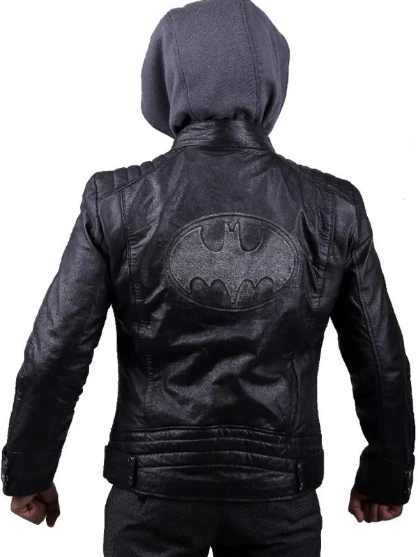 
The Dark Knight Outlaw Batman Black Leather Jacket  
