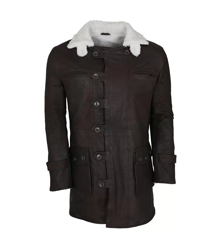 
The Dark Knight Rises Bane Brown Leather Coat
