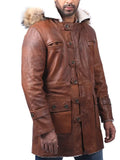 
The Dark Knight Rises Tom Hardy Bane Brown Leather Coat
