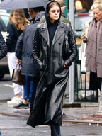 
  The Matrix Kaia Gerber Black Leather Coat