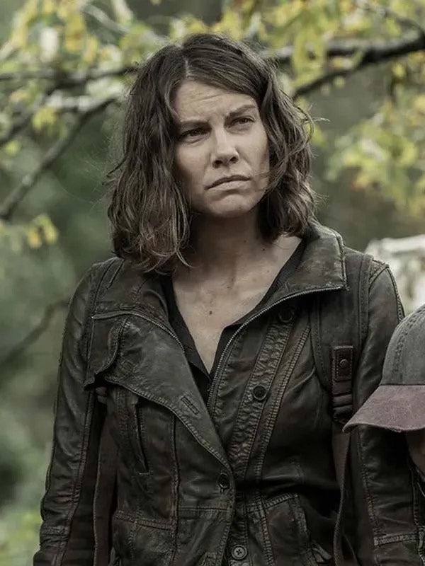 

 The Walking Dead Maggie Rhee Black Leather Jacket