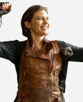 
 The Walking Dead Lauren Cohan Brown Vest
