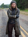 
 Walking Dead Tom Payne Brown Leather Coat