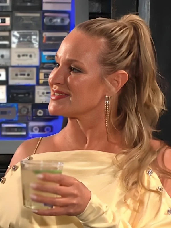 The Young And The Restless Sharon Newman Yellow Off The Shoulder Top
