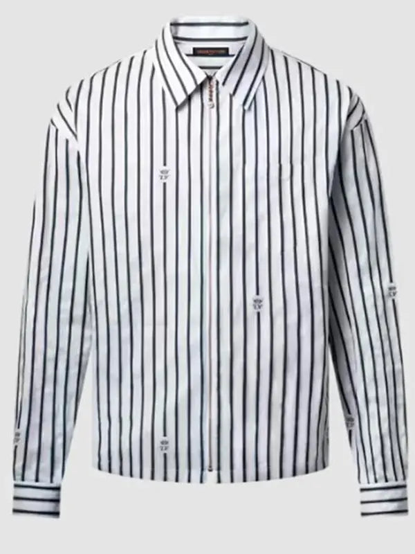 The Voice S29 John Legend Striped Zip-Up Shirt
