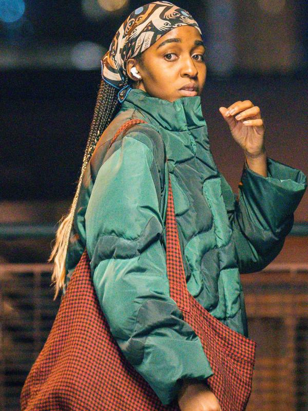
The Bear S01 Ayo Edebiri Green Puffer Jacket
