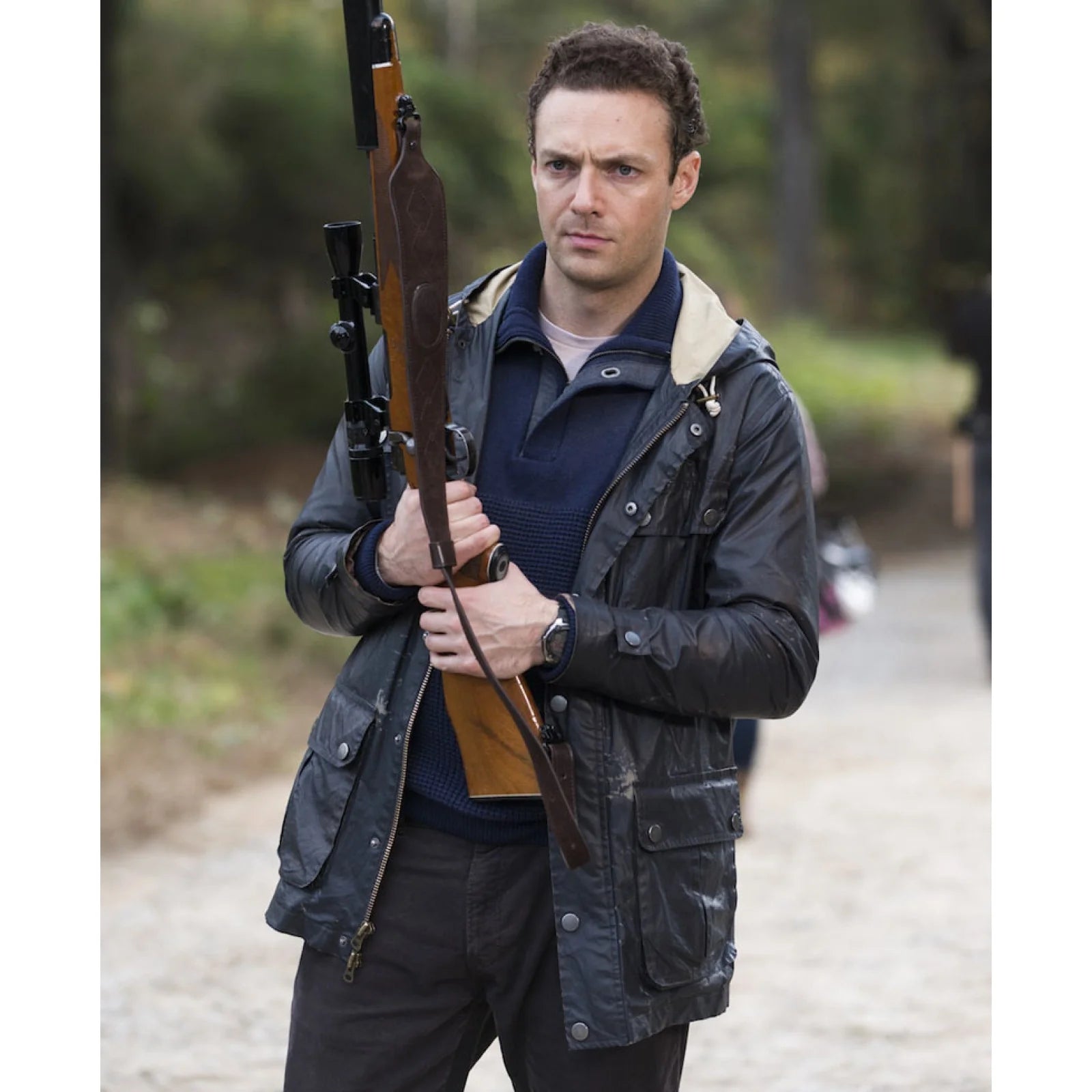 
Ross Marquand The Walking Dead Black Leather Jacket