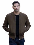 Tom Ellis CIA S01 Brown Bomber Jacket