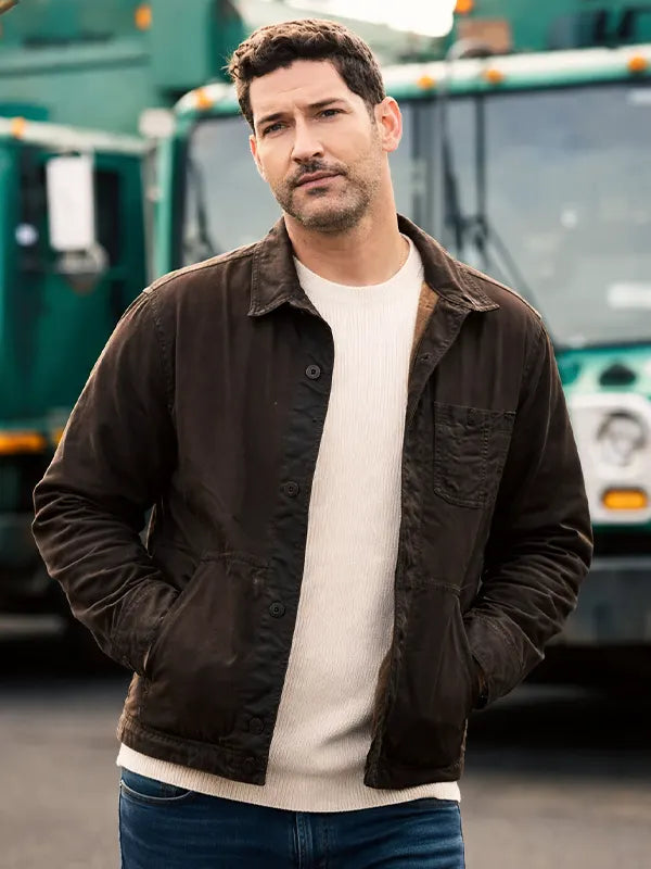 Tom Ellis CIA S01 Brown Cotton Jacket