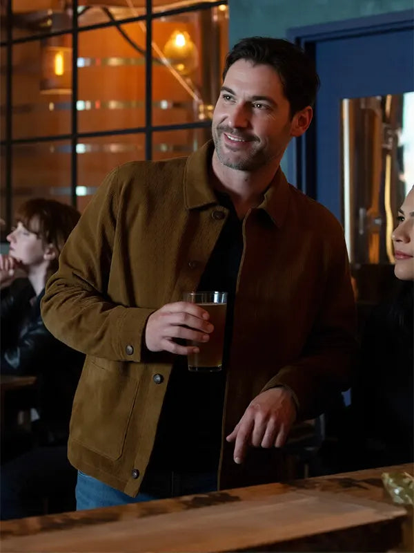 
Tom Ellis CIA S01 Brown Suede Jacket