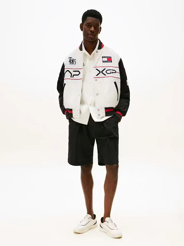 Tommy-Hilfiger-F1-Movie-Racing-Varsity-Jacket-White