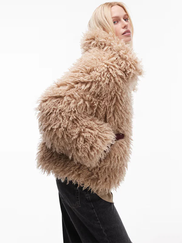 Topshop-Faux-Mongolian-Fur-Bomber-Jacket-In-Light-Brown