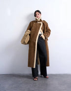 Topshop Longline Aviator Faux Shearling Coat