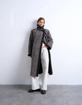 Topshop-Longline-Aviator-Faux-Shearling-Jacket-In-Gray