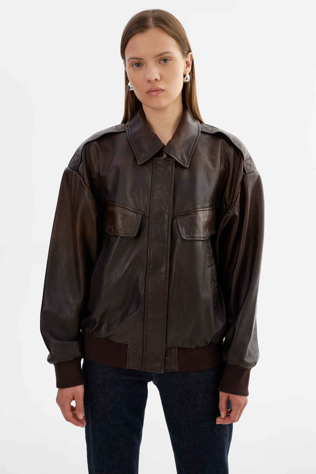 Trevanna-Leather-Bomber-Jacket-LAMARQUE