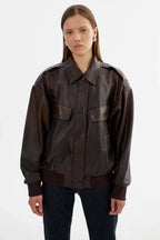 LAMARQUE Trevanna Leather Bomber Jacket