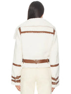 Tularosa Bailey Moto Jacket In Vanilla Bean