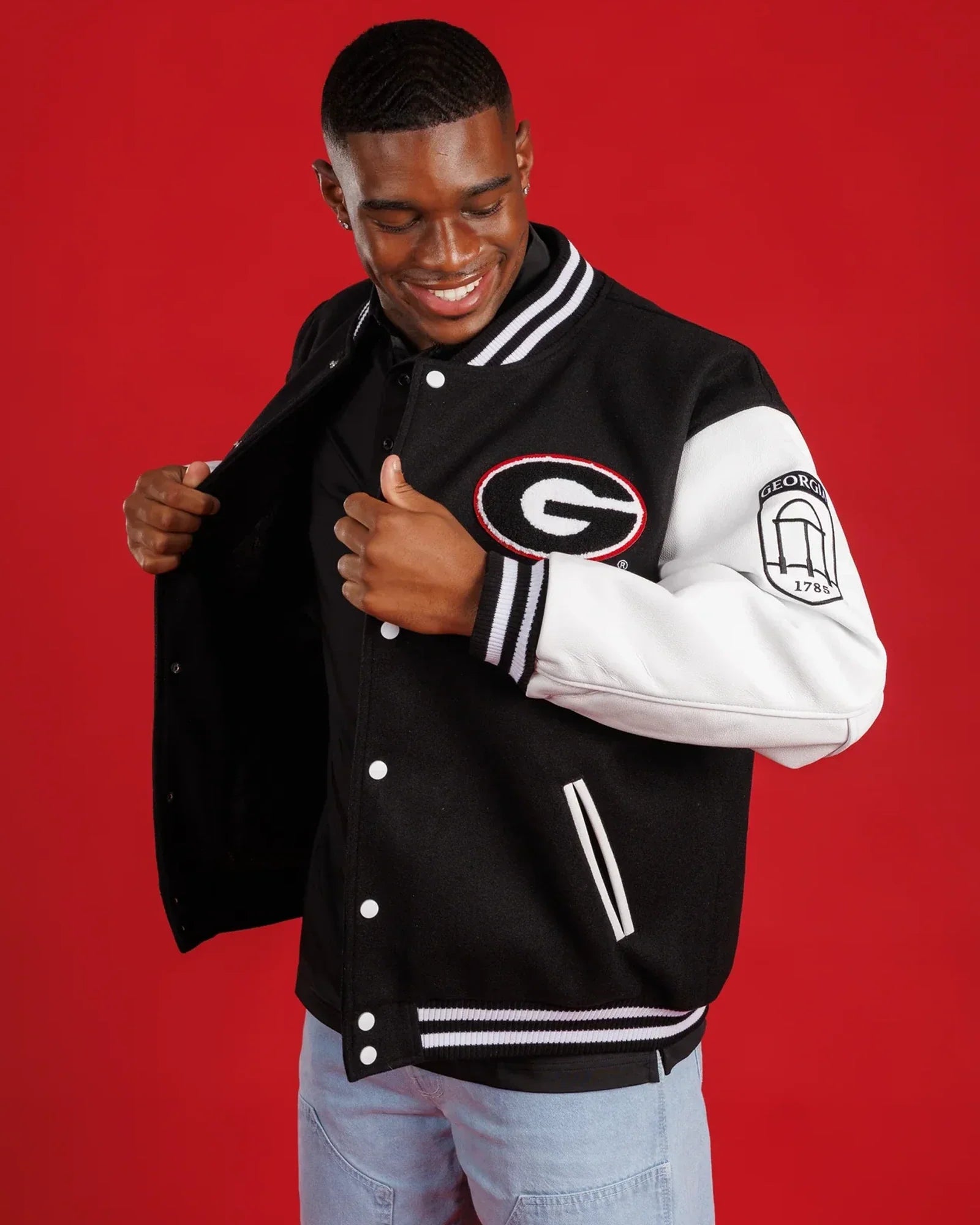 UGA-Letterman-Jacket-Black