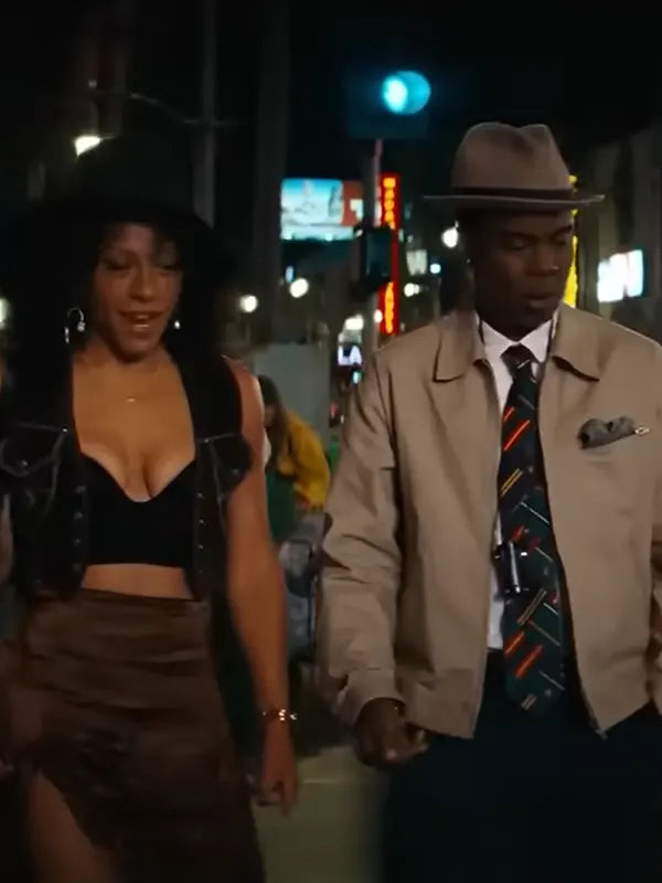 Misty Green Chris Rock Cream Satin Jacket