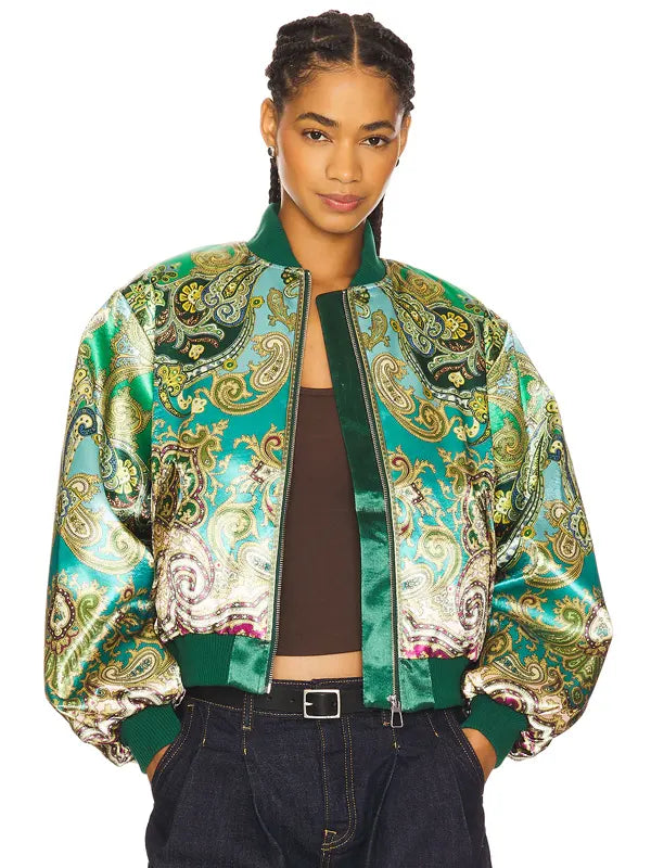 Camp Rock 3 Girl Alemais Clemenza Bomber Jacket in Multi