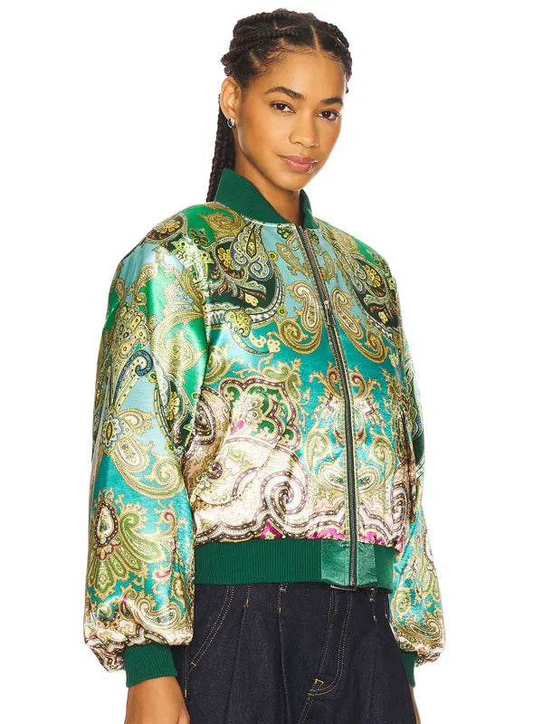 Camp Rock 3 Girl Alemais Clemenza Bomber Jacket in Multi