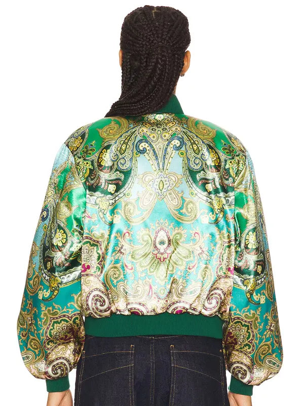 Camp Rock 3 Girl Alemais Clemenza Bomber Jacket in Multi