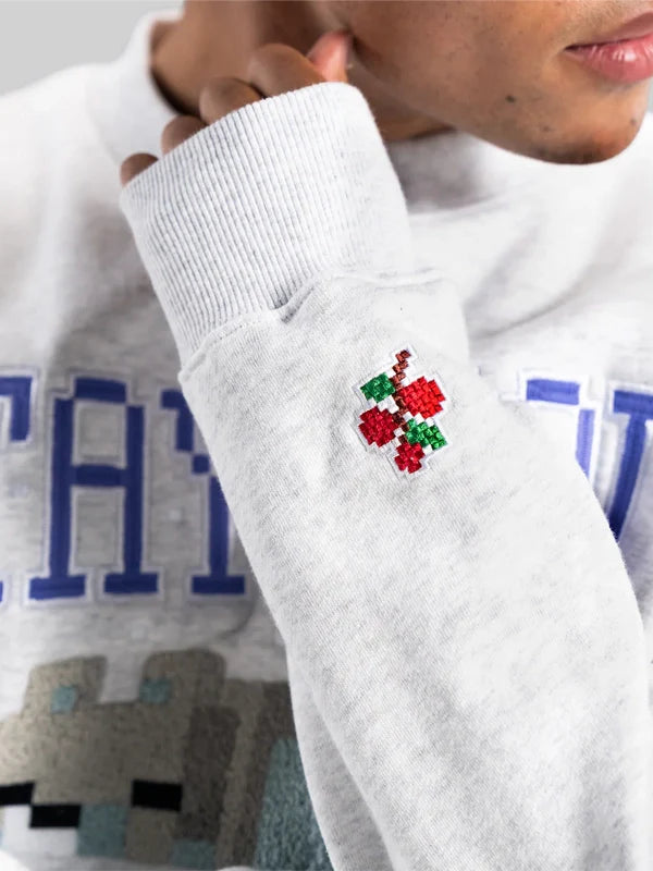 Very-Cool-x-Minecraft-Marle-Grey-Crewneck-Sweater