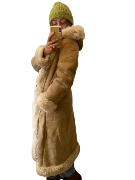 Vintage 70s Penny Lane Shearling Leather Coat Buy